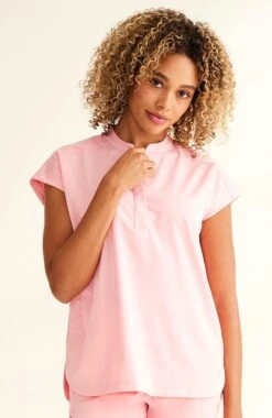 Women's Journey Mandarin Collar Scrub Top