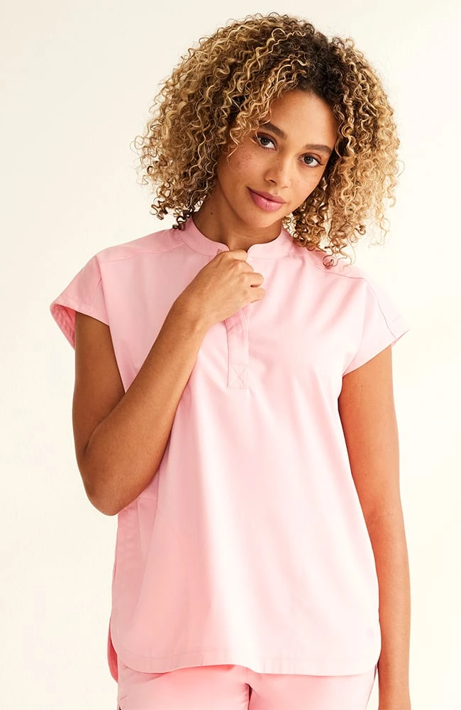 Women's Journey Mandarin Collar Scrub Top 3 Women's Journey Mandarin Collar Scrub Top