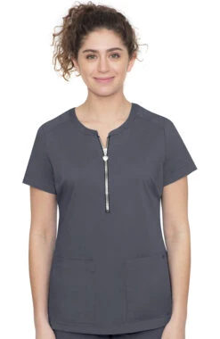 Clearance Women's Jean Solid Scrub Top