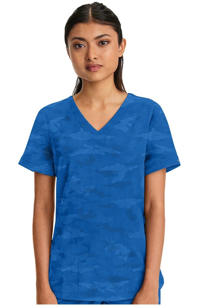 Women's Joy V-Neck Camo Scrub Top 2 Women's Joy V-Neck Camo Scrub Top