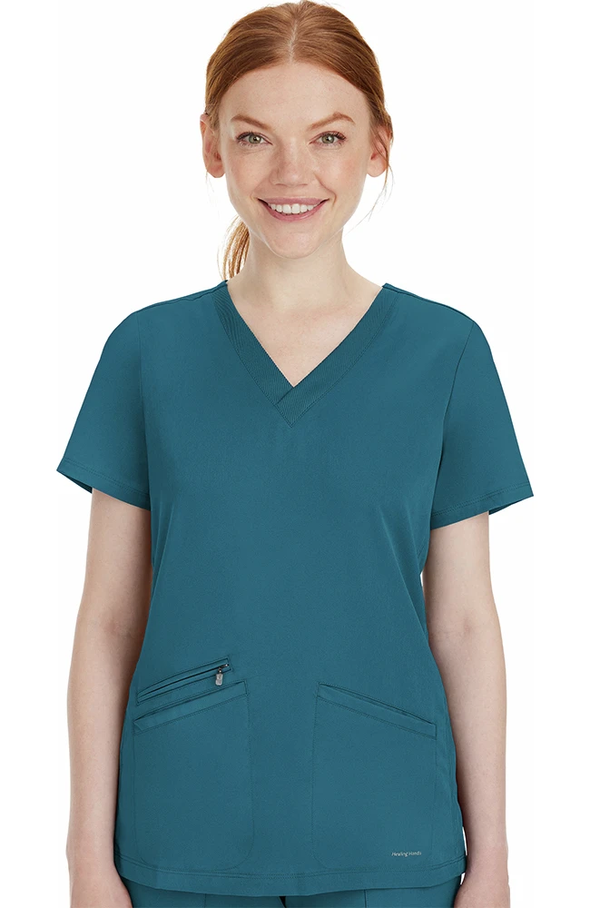 Women's Mariah Rib Trim Scrub Top 3 Women's Mariah Rib Trim Scrub Top