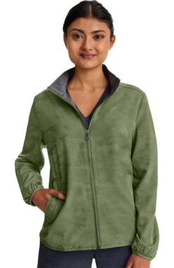 Women's Zip Front Destini Camo Scrub Jacket