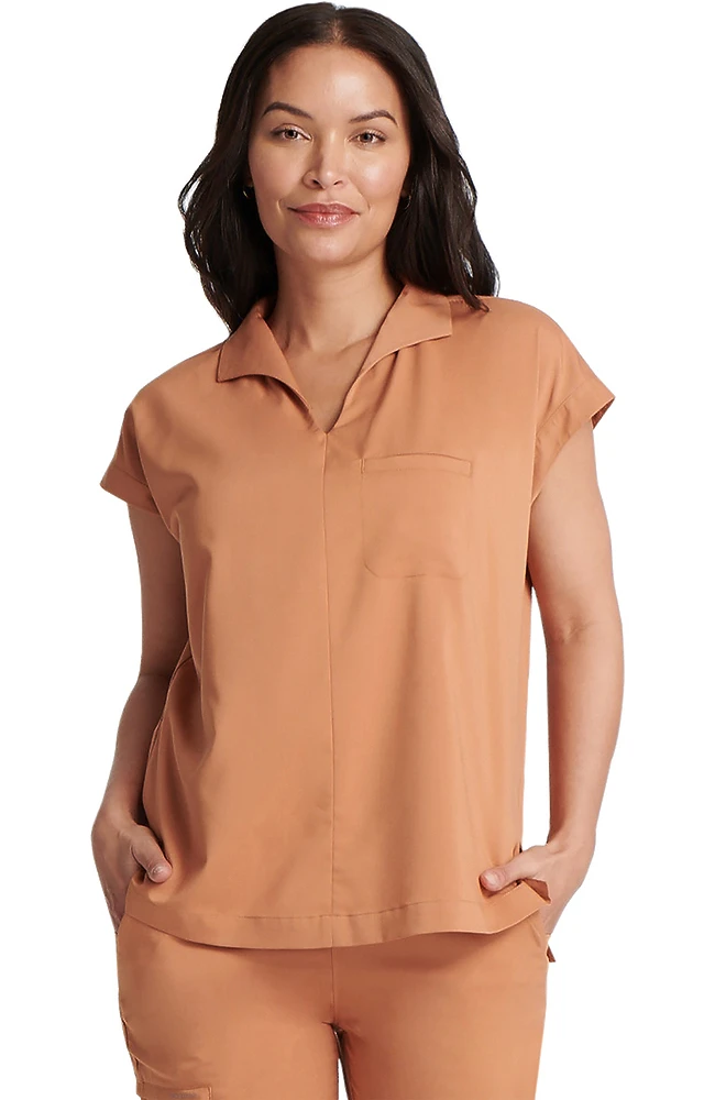 Women's Kiera Notch Collar Scrub Top 3 Women's Kiera Notch Collar Scrub Top