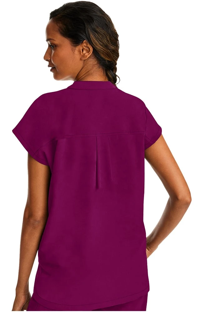 Women's Journey Mandarin Collar Scrub Top 4 Women's Journey Mandarin Collar Scrub Top - Image 2