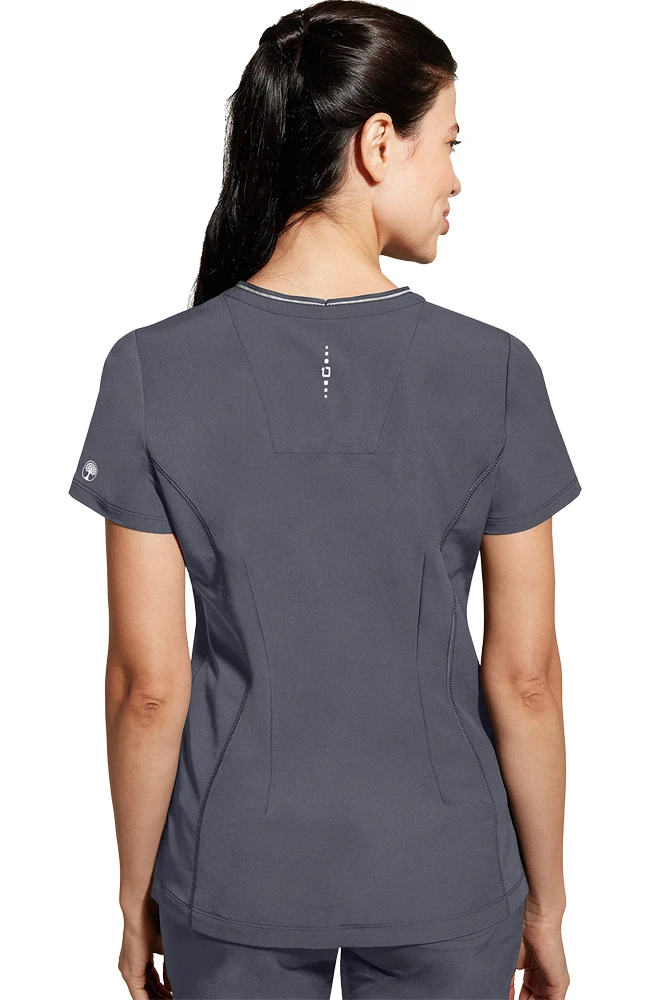 Women's Sonia Zip Y-Neck Scrub Top 4 Women's Sonia Zip Y-Neck Scrub Top - Image 2