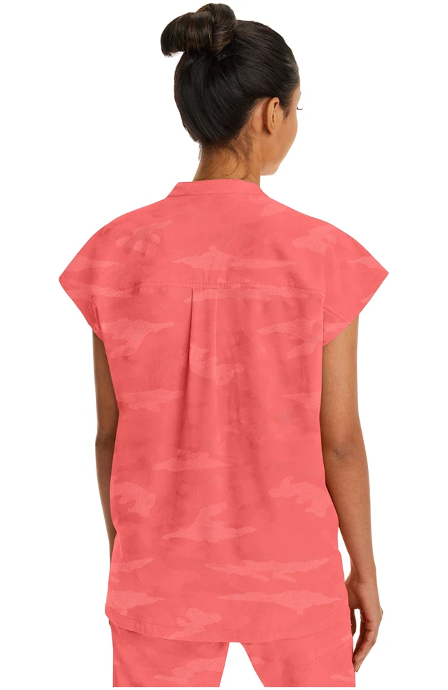 Clearance Women's Journey Mandarin Collar Camo Scrub Top 4 Clearance Women's Journey Mandarin Collar Camo Scrub Top - Image 2