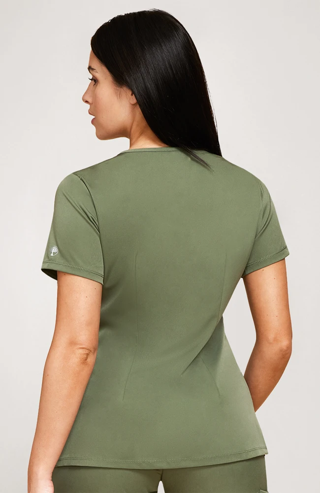 Women's Monica V-Neck Solid Scrub Top 4 Women's Monica V-Neck Solid Scrub Top - Image 2