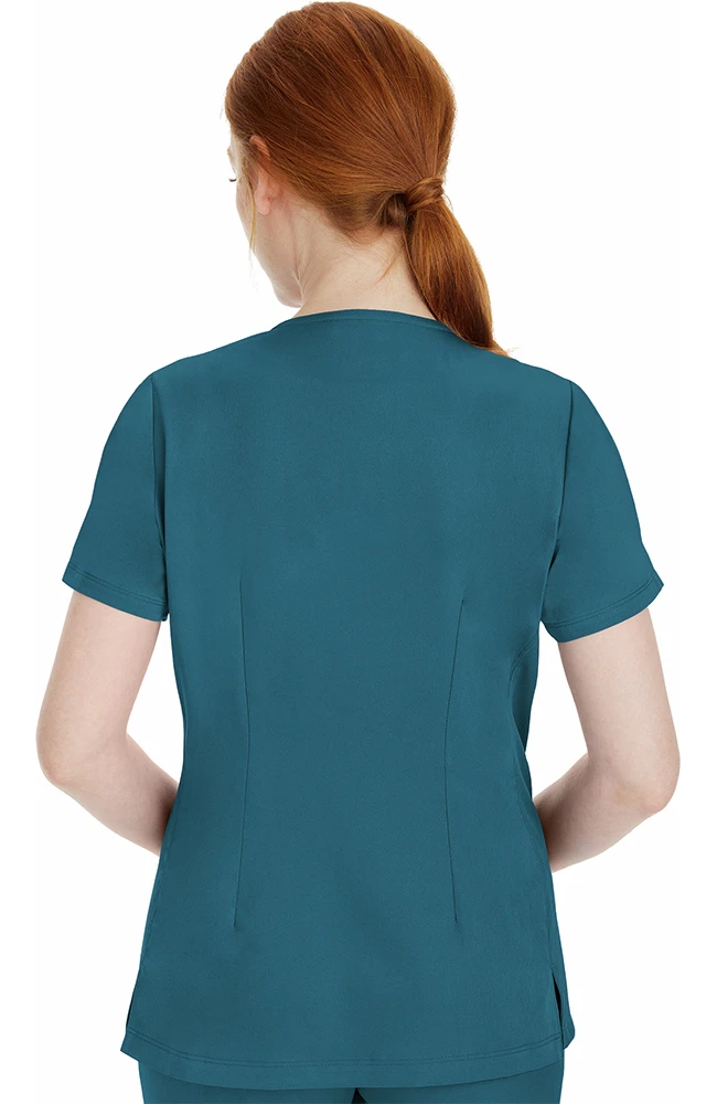 Women's Mariah Rib Trim Scrub Top 4 Women's Mariah Rib Trim Scrub Top - Image 2