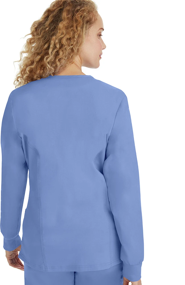 Women's Daisy Snap Warm-Up Solid Scrub Jacket 4 Women's Daisy Snap Warm-Up Solid Scrub Jacket - Image 2