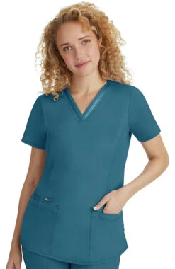 Women's Jasmine V-Neck Stretch Solid Scrub Top -1 3 hh 2278 650