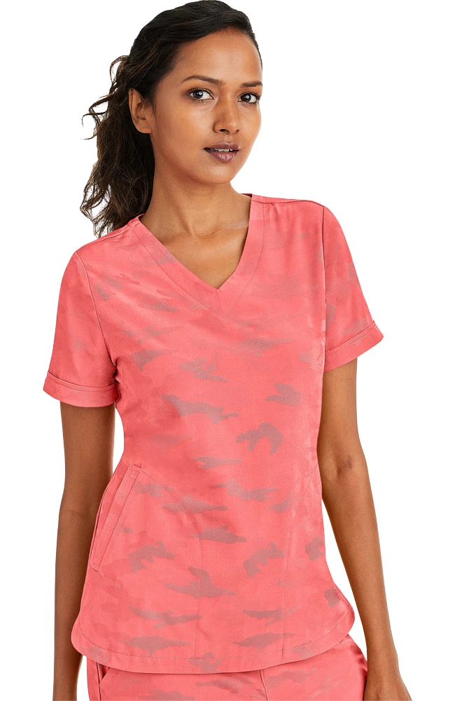 Clearance Women's Joy V-Neck Camo Scrub Top 5 Clearance Women's Joy V-Neck Camo Scrub Top - Image 3