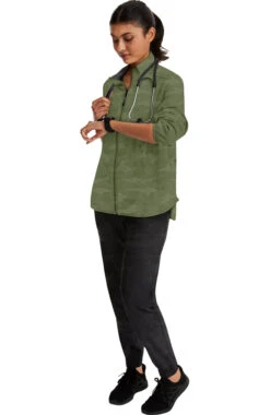 Women's Zip Front Destini Camo Scrub Jacket -1 3 hh 5030 650