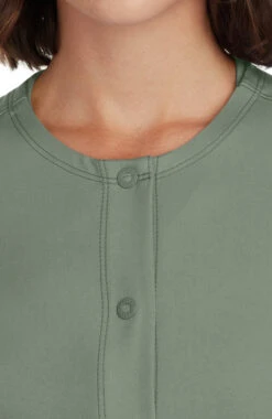 Women's Megan Button Front Solid Scrub Jacket 9 Women's Megan Button Front Solid Scrub Jacket -1 3 hh 5500 650