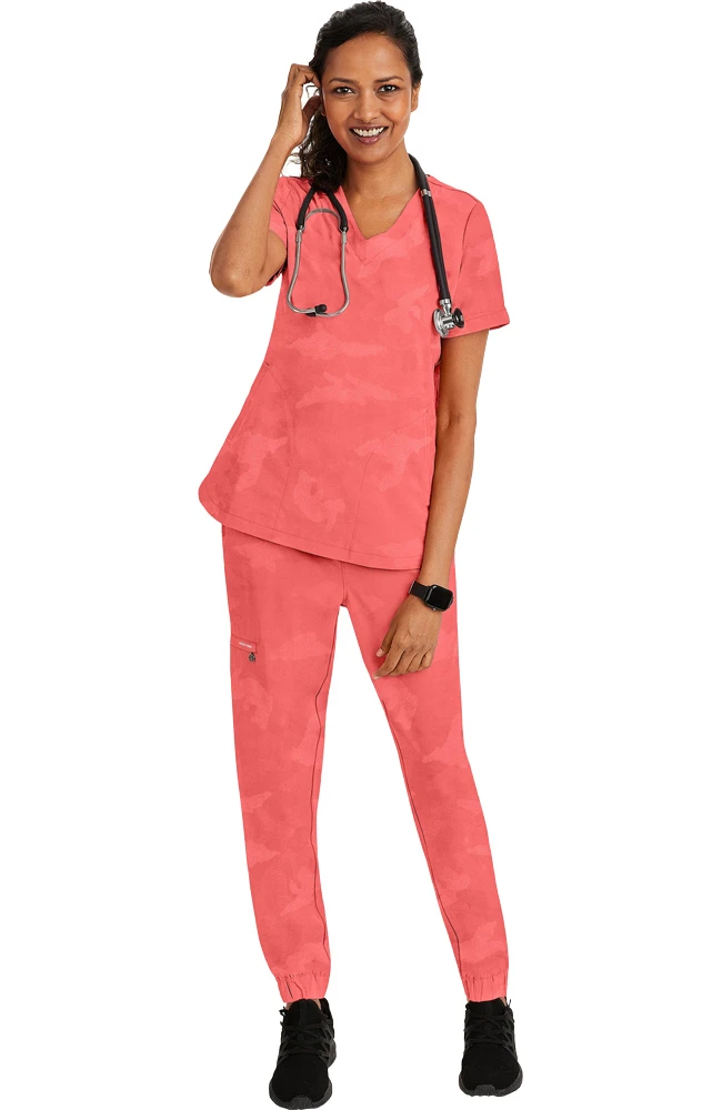 Clearance Women's Joy V-Neck Camo Scrub Top 6 Clearance Women's Joy V-Neck Camo Scrub Top - Image 4