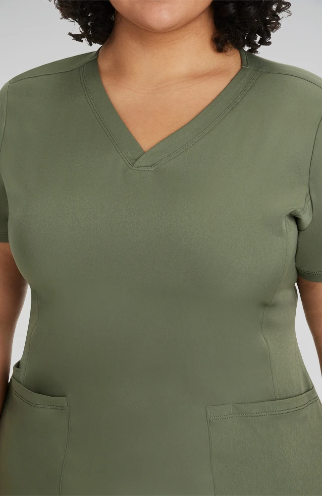 Women's Monica V-Neck Solid Scrub Top 6 Women's Monica V-Neck Solid Scrub Top - Image 4