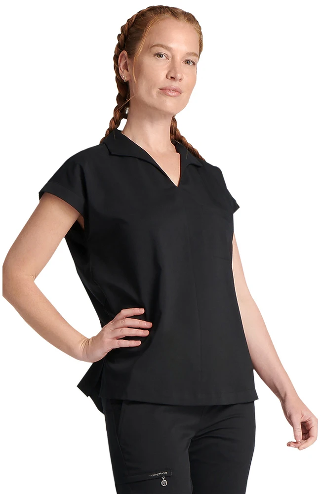 Women's Kiera Notch Collar Scrub Top 6 Women's Kiera Notch Collar Scrub Top - Image 4