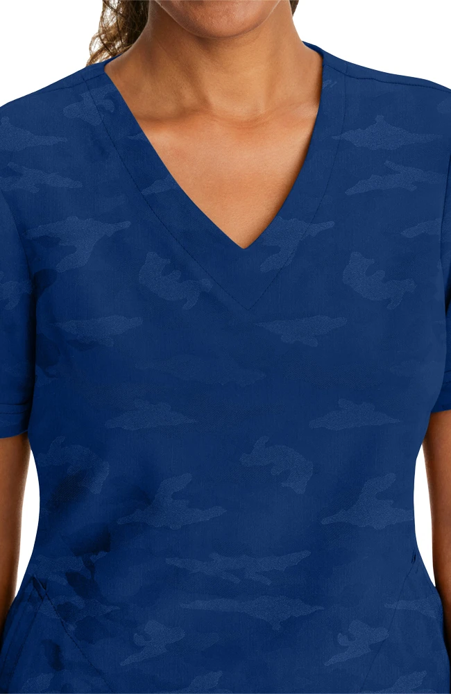 Women's Joy V-Neck Camo Scrub Top 6 Women's Joy V-Neck Camo Scrub Top - Image 5