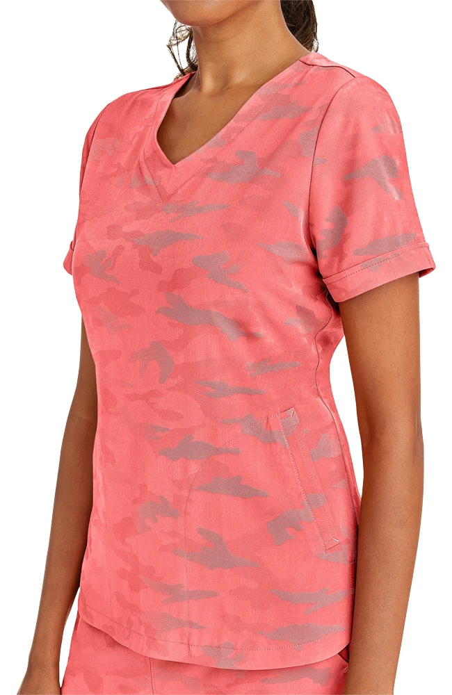 Clearance Women's Joy V-Neck Camo Scrub Top 7 Clearance Women's Joy V-Neck Camo Scrub Top - Image 5