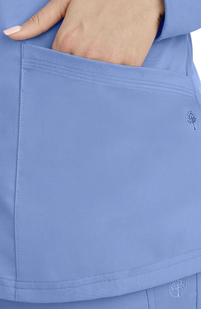 Women's Daisy Snap Warm-Up Solid Scrub Jacket 7 Women's Daisy Snap Warm-Up Solid Scrub Jacket - Image 5