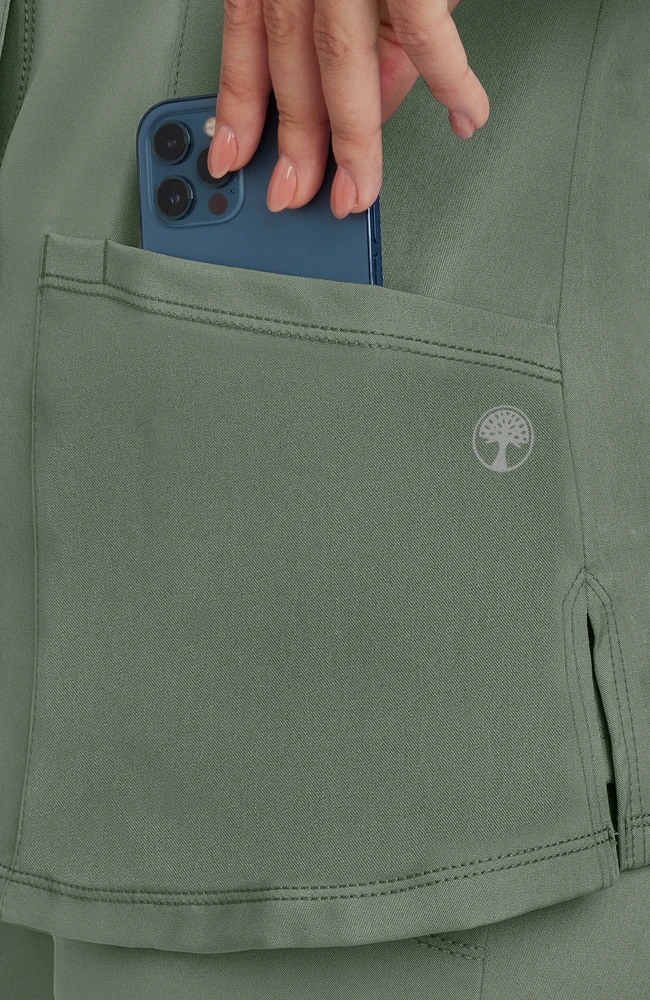 Women's Megan Button Front Solid Scrub Jacket 7 Women's Megan Button Front Solid Scrub Jacket - Image 5