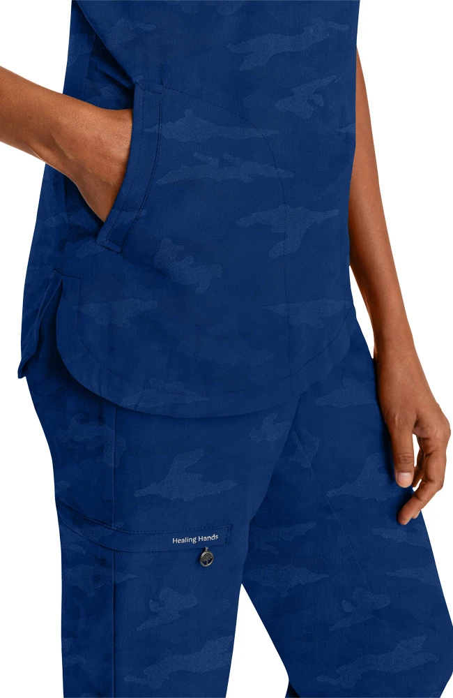 Women's Joy V-Neck Camo Scrub Top 7 Women's Joy V-Neck Camo Scrub Top - Image 6