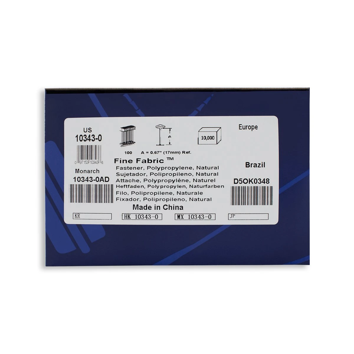 Dennison Fasteners - #10343 - 3/4" - 10,000/Box - Clear 8 Dennison Fasteners - #10343 - 3/4" - 10,000/Box - Clear - Image 6