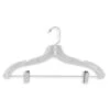 Plastic Suit Hangers - 17" Length/ 4 15/16" Neck - 100/Box - Clear -1 hng103 1 main hng103 parent