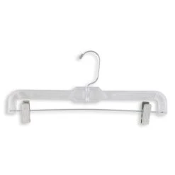 Plastic Skirt Hangers - 14" Length/ 4 5/8" Neck - 100/Box - Clear