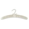 Satin Covered Hangers - 15 1/2" Length/ 4" Neck - 6/Box - Ivory -1 hng105 1 main sch