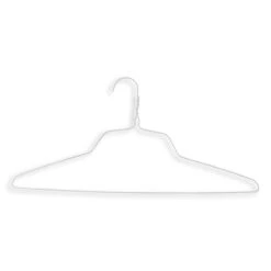 WAWAK Metal Shirt Hangers - 18" Length/ 14.5 Gauge - 100/Box - White