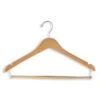 Wooden Hangers W/ Lock Down Bar - 17" Length/ 4 1/4" Neck - 100/Pack -1 hng1110 1 main hng1110 parent