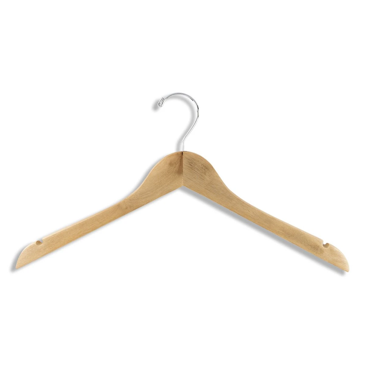 Wooden Hangers W/ Notches - 17" Length/ 4 1/4" Neck - 50/Pack 3 Wooden Hangers W/ Notches - 17" Length/ 4 1/4" Neck - 50/Pack