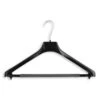 Plastic Suit Hangers W/ Foam Covered Bar - 18" Length/ 4 1/4" Neck - 50/Box - Black -1 hng1200bk 1 main hng1200