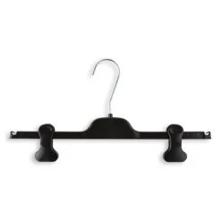 Adjustable Pant/Skirt Plastic Hangers - 14" Length/ 4 1/4" Neck - 250/Box - Black