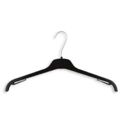 Custom Printed 17 1/4" Shirt Hangers W/Metal Hook - 400/Box - Black