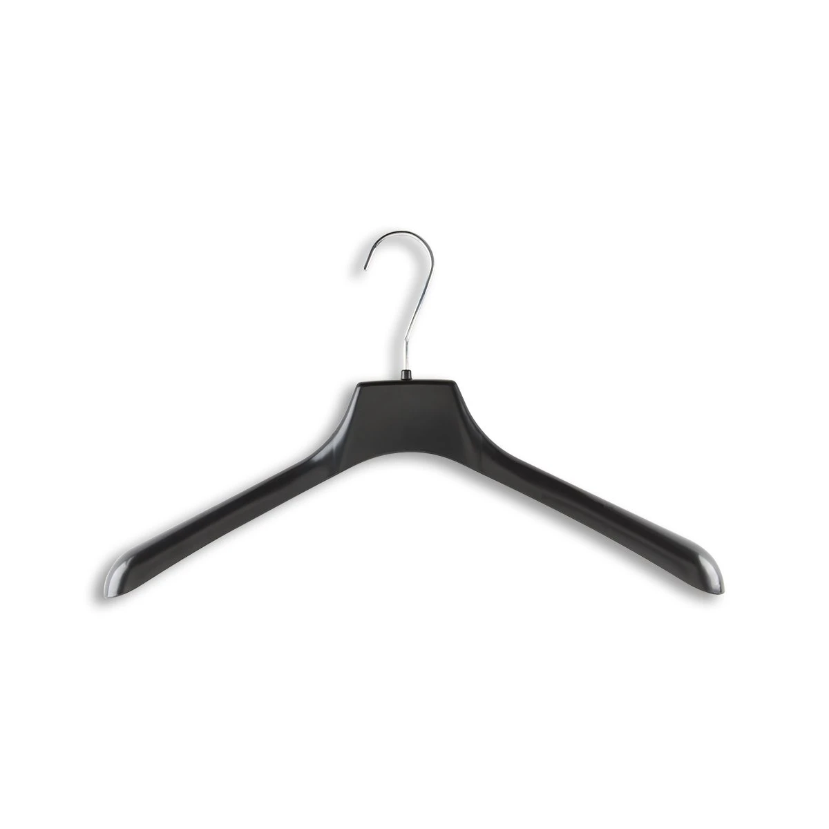 Jacket Plastic Hangers - 16" Length/ 2" Neck - 50/Box - Black 3 Jacket Plastic Hangers - 16" Length/ 2" Neck - 50/Box - Black