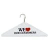 Commercial Grade Metal Cape Hangers - "We Love Our Customers" - 16" Length/ 13 Gauge - 500/Box - Gold -1 hng132 1 main hng132 parent