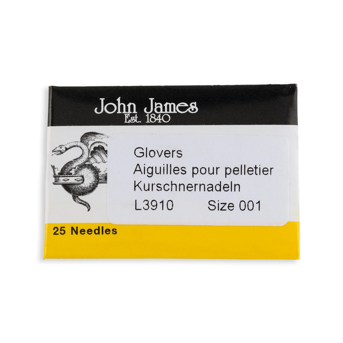 John James Glover Leather Hand Needles - Size 1 - 25/Pack 3 John James Glover Leather Hand Needles - Size 1 - 25/Pack