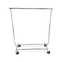 RACK FORCE Industrial Single Collapsible Rolling Rack - 48" X 22" X 67"