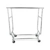 RACK FORCE Industrial Double Collapsible Rolling Rack - 48" X 22" X 67"